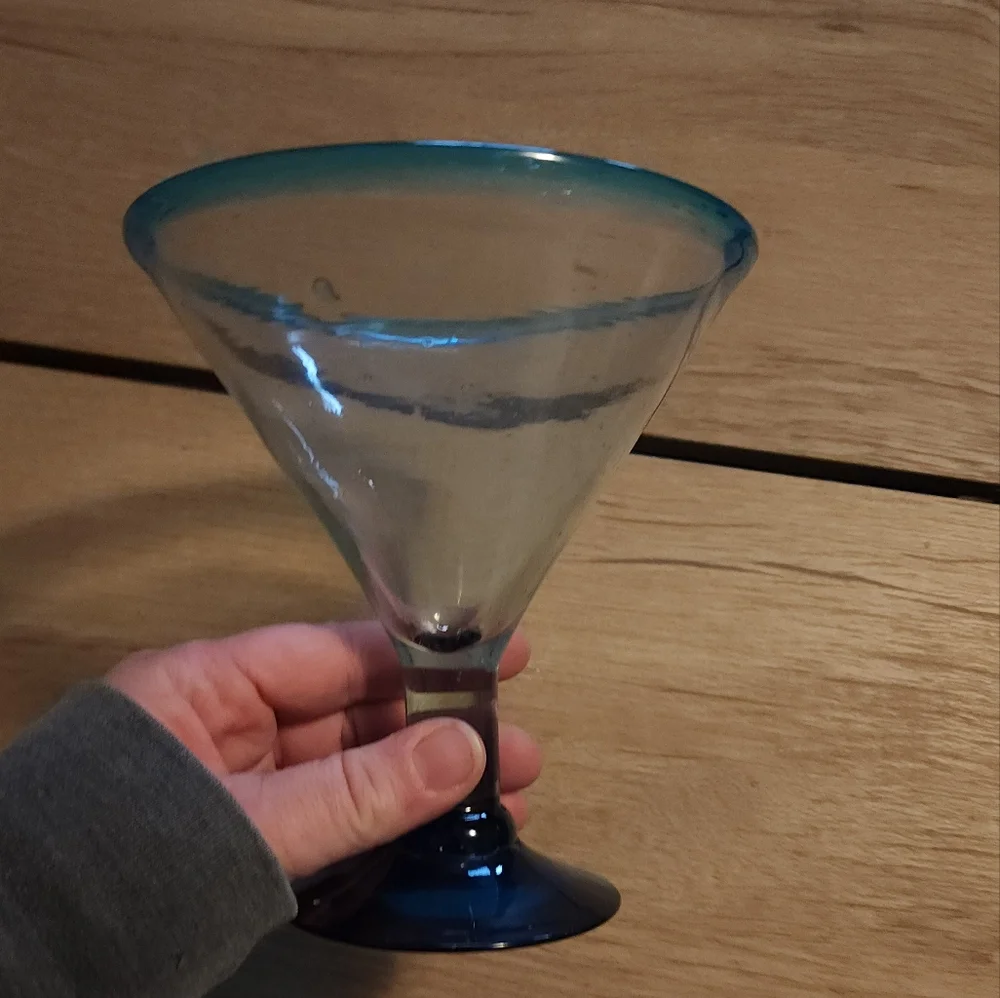 Margarita blue glassware
